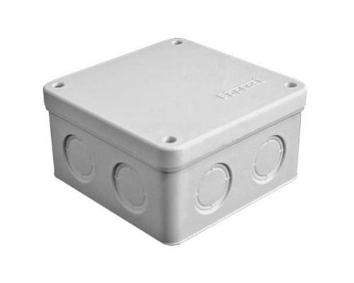 Коробка распределительная ОП 105х105х56мм IP54 7 выходов без гермовводов крышка на винтах сер. Epplast 115062