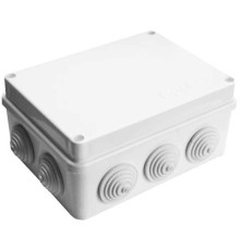 Коробка распределительная ОП 150х110х70мм IP54 10 выходов 10 гермовводов крышка на винтах бел. Epplast 210313