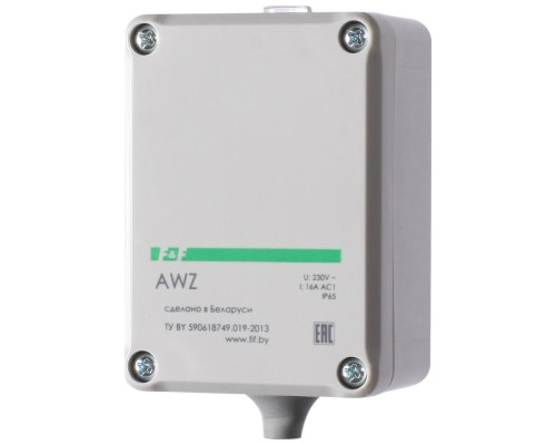 Фотореле AWZ (встроен. фотодатчик монтаж на плоскость 230В 16А 1 НО IP65) F&F EA01.001.003