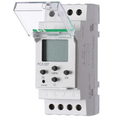 Реле времени астрономическое PCZ-527 2х16А 24-264В AC/DC 2 переключ. контакта IP20 2 канала монтаж на DIN-рейке F&F EA02.002.006