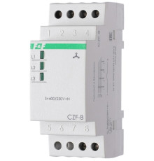 Реле контроля фаз CZF-B (3х400/230+N 8А 1перекл. IP20 монтаж на DIN-рейке) F&F EA04.001.002
