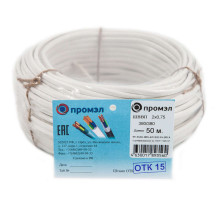 Провод ШВВП 2х0.75 Б 380В (бухта 50м) (шт) ПромЭл 0