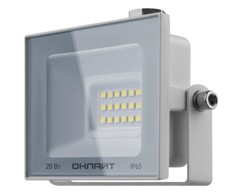 Прожектор светодиодный 90 133 OFL-20-6K-WH-IP65-LED 20Вт 6000К IP65 1600лм бел. ОНЛАЙТ 90133