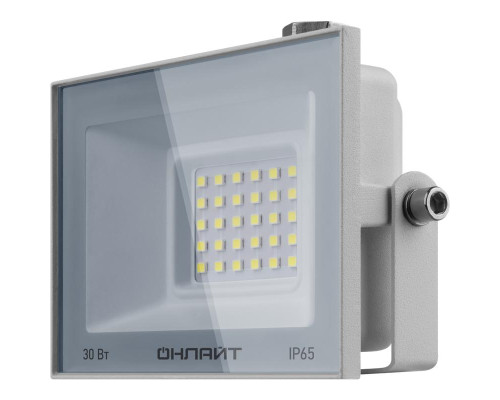 Прожектор светодиодный 90 134 OFL-30-4K-WH-IP65-LED 30Вт 4000К IP65 2400лм бел. ОНЛАЙТ 90134