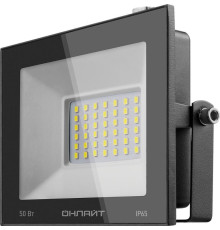 Прожектор светодиодный 71 660 OFL-50-6K-BL-IP65-LED 50Вт 6000К IP65 4000лм черн. ОНЛАЙТ 71660
