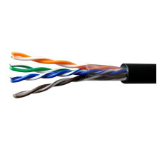 Кабель витая пара U/UTP кат.5E 4х2х24AWG solid CU PE Outdoor Standart черн. (м) SUPRLAN 01-0325-1