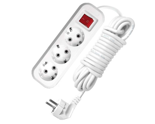 Удлинитель 3х5м с заземл. 13А IP20 S-303 ПВС 3х1 с выкл. UNIVersal 9631987