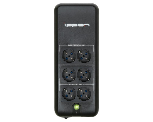 Источник бесперебойного питания Back Verso 600 300Вт 600В.А черн. IPPON 751617
