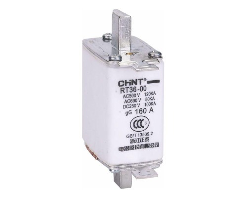 Вставка плавкая предохранителя RT36-1-250 габарит 1 160А CHINT 521187