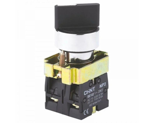 Переключатель NP2-BD25 2 полож. с фиксацией 1НЗ +1НО IP40 CHINT 573981
