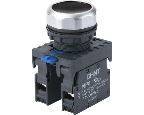Кнопка управления NP8-11BN/2 без подсветки черн. 1НО+1НЗ IP65 (R) CHINT 667112