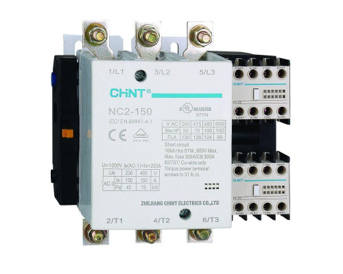 Контактор NC2-150 150А кат. 220-240В AC AC-3 (R) CHINT 671398