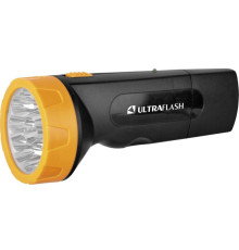 Фонарь аккумуляторный LED3829 9LED аккум. SLA 220В пластик. черн./желт. (кор.) Ultraflash 11240