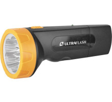 Фонарь аккумуляторный LED3827 5LED аккум. SLA 220В пластик. черн./желт. (кор.) Ultraflash 11241