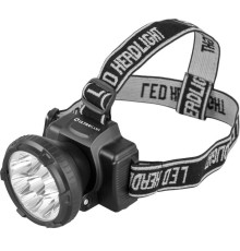 Фонарь аккумуляторный налобный LED5363 9LED 2 режима 220В пластик. черн. (бокс) Ultraflash 11257
