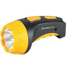 Фонарь аккумуляторный LED3804 4LED аккум. SLA 220В пластик. черн./желт. (кор.) Ultraflash 9215