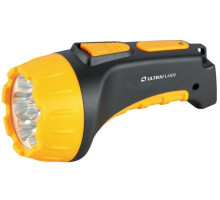 Фонарь аккумуляторный LED3807 7LED 2 режима аккум. SLA 220В пластик. черн./желт. (кор.) Ultraflash 9216