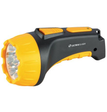 Фонарь аккумуляторный LED3807 7LED 2 режима аккум. SLA 220В пластик. черн./желт. (кор.) Ultraflash 9216
