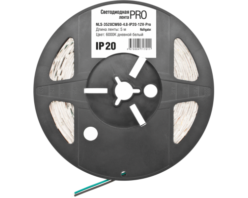 Лента светодиодная 71 701 NLS-3528CW60-4.8-IP20-12V-Pro R5 4.8Вт/м (уп.5м) Navigator 71701