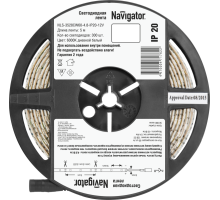 Лента светодиодная 71 762 NLS-3528CW60-4.8-IP20-12V R5 4.8Вт/м (уп.5м) Navigator 71762
