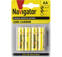 Элемент питания солевой AA/R6 94 758 NBT-NS-R6-BP4 (блист.4шт) Navigator 94758