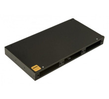 Бокс оптический FO-19R-1U-3хSLT-W140H42-24UN-BK универс. 19дюйм от 8 до 24 портов (SC duplex LC ST FC) (со спайс. пласт. без пигтейлов. и прох. адапт.) 1U черн. Hyperline 250427