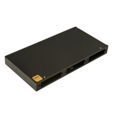 Бокс оптический FO-19R-1U-3хSLT-W140H42-24UN-BK универс. 19дюйм от 8 до 24 портов (SC duplex LC ST FC) (со спайс. пласт. без пигтейлов. и прох. адапт.) 1U черн. Hyperline 250427