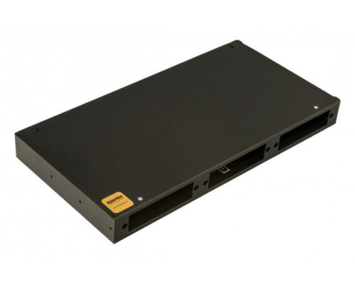 Бокс оптический FO-19R-1U-3хSLT-W140H42-24UN-BK универс. 19дюйм от 8 до 24 портов (SC duplex LC ST FC) (со спайс. пласт. без пигтейлов. и прох. адапт.) 1U черн. Hyperline 250427
