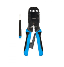 Инструмент HT-200AR обжимной для RJ50 RJ45 RJ12 RJ11 (10P10C; 8P8C типа AMP; 6P6C; 4P4C) профессиональн. с храповым механизмом Hyperline 35548