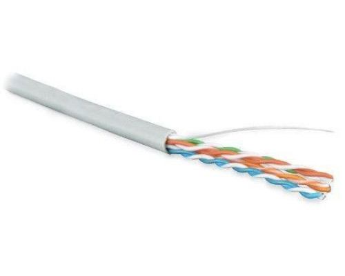 Кабель витая пара U/UTP кат.5E 4х2х24AWG solid PVC UUTP4-C5E-S24-IN-PVC-GY-305 сер. (м) Hyperline 41903