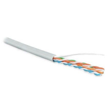 Кабель витая пара U/UTP кат.5E 4х2х24AWG solid LSZH нг(А)-HF UUTP4-C5E-S24-IN-LSZH-GY-305 сер. (м) Hyperline 42045