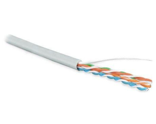 Кабель витая пара U/UTP кат.5E 4х2х24AWG solid LSZH нг(А)-HF UUTP4-C5E-S24-IN-LSZH-GY-305 сер. (м) Hyperline 42045