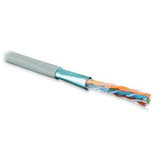 Кабель витая пара F/UTP кат.5E 4х2х24AWG solid PVC FUTP4-C5E-S24-IN-PVC-GY-305 сер. (м) Hyperline 42052