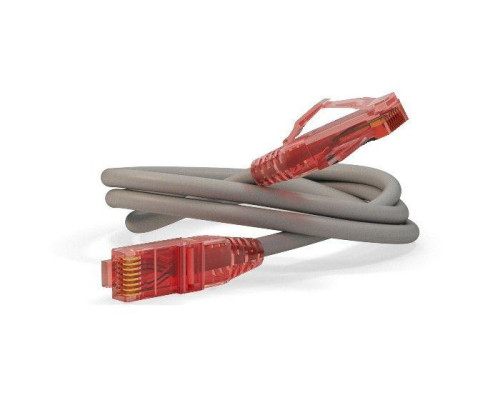 Патч-корд U/UTP кат.5e LSZH 1м PC-LPM-UTP-RJ45-RJ45-C5e-1M-LSZH-GY сер. Hyperline 42270