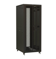 Шкаф напольный TTR-4261-DD-RAL9005 19дюйм 42U 2055х600х1000мм перед. и зад. распашные перфор. двери (75%) ручка с замком черн. (RAL 9005) разобран. Hyperline 425183