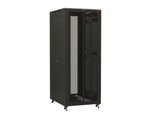 Шкаф напольный TTR-4261-DD-RAL9005 19дюйм 42U 2055х600х1000мм перед. и зад. распашные перфор. двери (75%) ручка с замком черн. (RAL 9005) разобран. Hyperline 425183