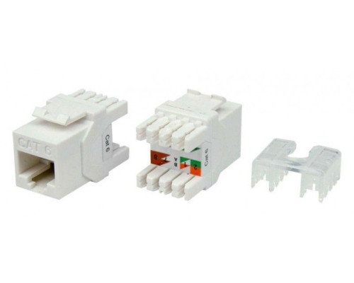 Вставка Keystone Jack RJ-45(8P8C) кат. 6 180град. KJ8-8P8C-C6-180-WH бел. Hyperline 426189