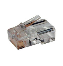Разъем RJ45 8P8C кат.5E UTP PLUG-8P8C-U-C5-100 для ож и мж кабеля Hyperline 49377