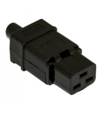 Разъем CON-IEC320C19 прямой IEC 60320 C19 220В 16А на кабель контакты на винтах (плоск. контакты внутри разъема) Hyperline 54434