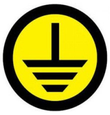 Знак "Земля" круглый d20мм EKF an-1-04