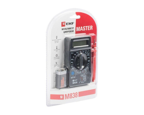 Мультиметр цифровой M838 Master EKF In-180701-bm838