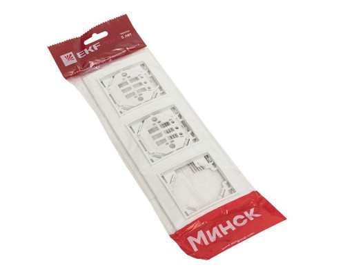 Рамка 3-м Минск горизонтальная бел. Basic EKF ERM-G-303-10
