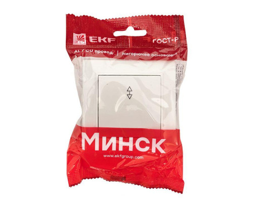 Переключатель проходной 1-кл. СП Минск 10А IP20 бел. Basic EKF ERV10-025-10