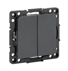 Выключатель 2-кл. Стокгольм 10А механизм черн. PROxima EKF EZV10-023-10
