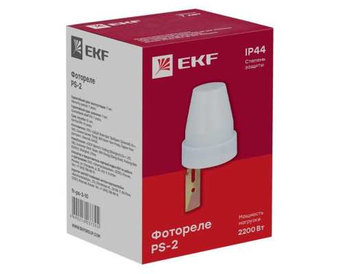 Фотореле PS-2 10А 2200Вт IP44 EKF fr-ps-2-10