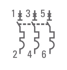 Выключатель автоматический модульный 3п C 50А 4.5кА ВА 47-63 PROxima EKF mcb4763-3-50C-pro
