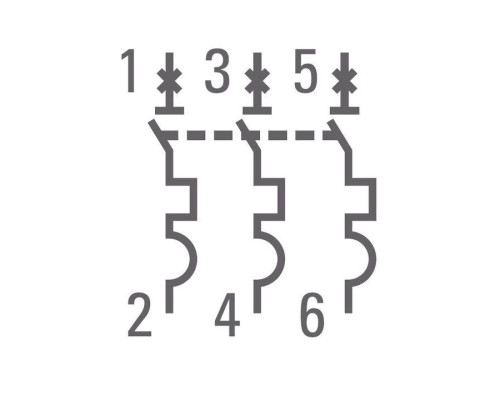 Выключатель автоматический модульный 3п C 63А 4.5кА ВА 47-63 PROxima EKF mcb4763-3-63C-pro