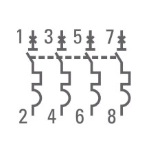 Выключатель автоматический модульный 4п C 50А 4.5кА ВА 47-63 PROxima EKF mcb4763-4-50C-pro