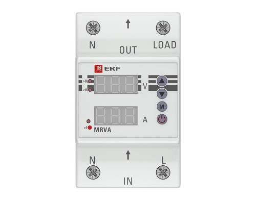 Реле напряжения и тока с дисплеем MRVA 40А PROxima EKF MRVA-40A