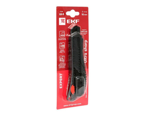 Нож строительно-монтажный 18мм НСМ-50 (18мм)(SK4) Heavy Duty (до 25кг) Expert EKF ncm-50-exp